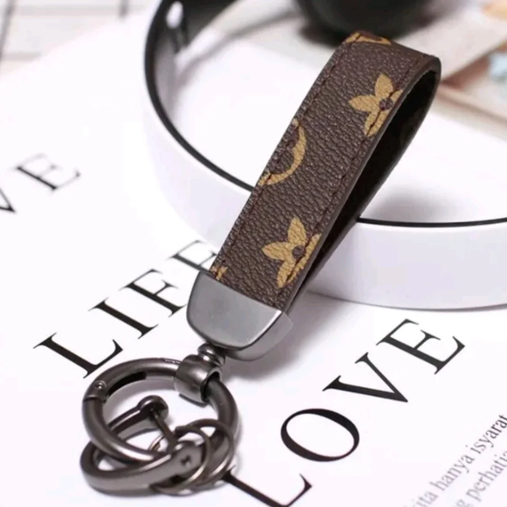 PU Leather bag keychain, car keys holder, keyring